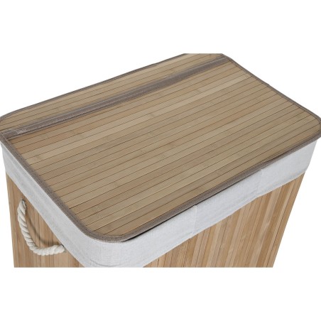 Cesto per i Panni Sporchi Home ESPRIT Bianco Naturale Bambù 140 L 60 x 40 x 60 cm