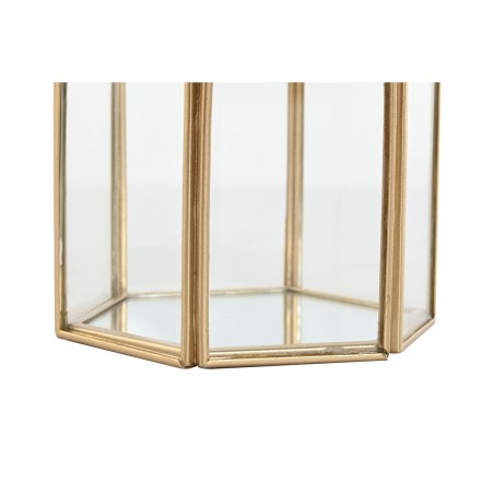 Scatola-Portagioie Home ESPRIT Dorato Metallo Cristallo 9,2 X 8,2 X 9,5 cm