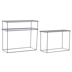 Set di mobili DKD Home Decor Azzurro Nero 70 x 27 x 45 cm 40 x 27 x 45 cm 80 x 27 x 65 cm 80 x 27,5 x 65 cm