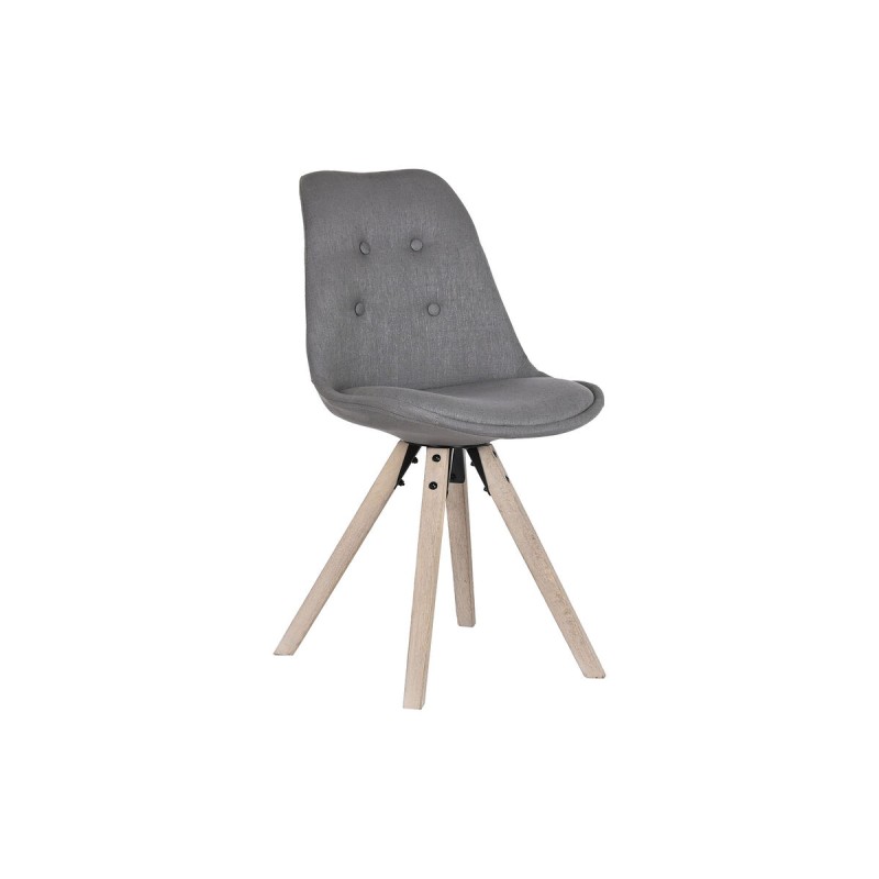 Sedia da Sala da Pranzo DKD Home Decor Poliestere Grigio scuro Rovere (48 x 44 x 84 cm) Sedia da Sala da Pranzo DKD Home Decor Poliestere Grigio scuro Rovere (48 x 44 x 84 cm)