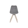 Sedia da Sala da Pranzo DKD Home Decor Poliestere Grigio scuro Rovere (48 x 44 x 84 cm)