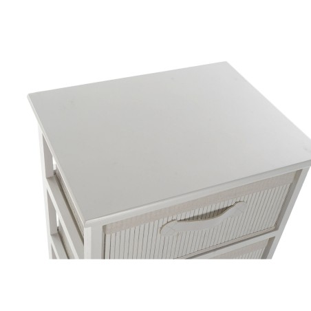 Cassettiera DKD Home Decor Bianco Bambù Legno di paulownia 42 x 32 x 98 cm