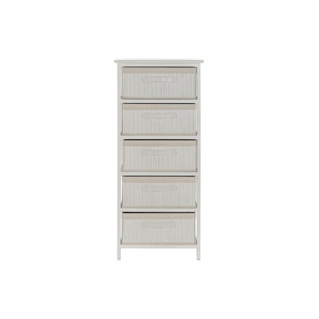 Cassettiera DKD Home Decor Bianco Bambù Legno di paulownia 42 x 32 x 98 cm