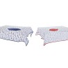 Set biancheria da tavola DKD Home Decor Azzurro Bianco Rosso 150 x 150 x 0,5 cm (2 Unità)