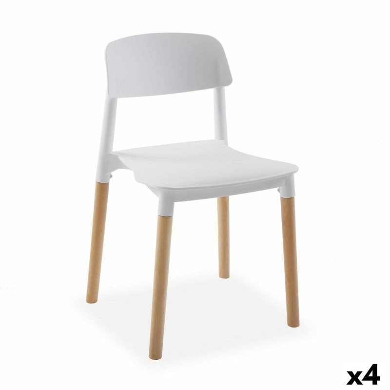 Sedia Versa Bianco 45 x 76 x 42 cm (4 Unità) Sedia Versa Bianco 45 x 76 x 42 cm (4 Unità)