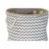 Cesta Decorativa DKD Home Decor Bianco Grigio Juta Iuta