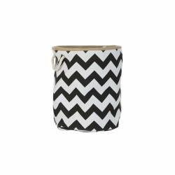 Cesta Decorativa DKD Home Decor Bianco Nero Juta Iuta