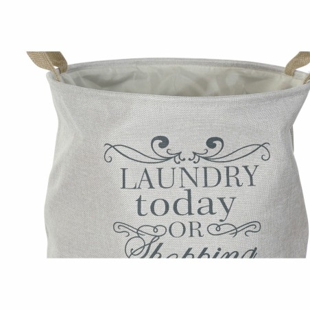 Cesto per i Panni Sporchi DKD Home Decor Beige Grigio Marrone Chiaro 39 x 39 x 41 cm 3 Pezzi (3 Unità)