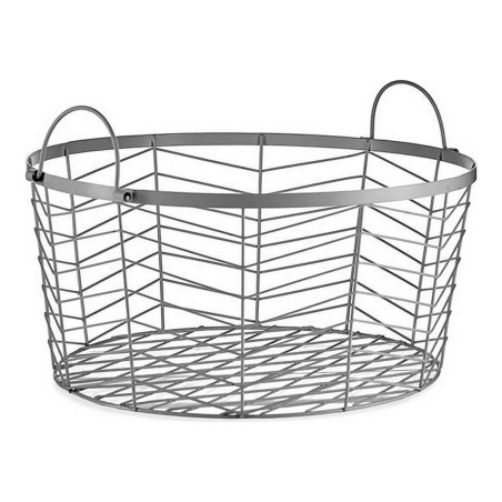 Set di Cesti Gift Decor Argentato Argento Metallo 40 x 18 x 40 cm