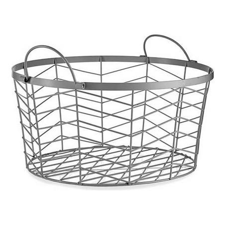 Set di Cesti Gift Decor Argentato Argento Metallo 40 x 18 x 40 cm