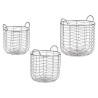 Set di Cesti Gift Decor B2609 Argentato Argento Metallo 40 x 42,5 x 40 cm
