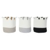 Set di Cesti DKD Home Decor Bianco Nero Grigio Senape (3 Unità)
