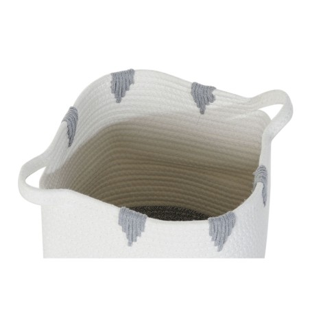 Set di Cesti DKD Home Decor Bianco Nero Grigio Senape (3 Unità)