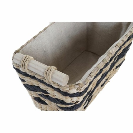 Set di Cestini DKD Home Decor Grigio Naturale Fibra naturale 38 x 26 x 24 cm 3 Pezzi
