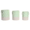Set di Cestini DKD Home Decor Verde Beige Geometrico 30 x 30 x 35 cm 4 Kg 3 Pezzi (3 Unità)