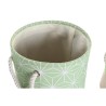 Set di Cestini DKD Home Decor Verde Beige Geometrico 30 x 30 x 35 cm 4 Kg 3 Pezzi (3 Unità)
