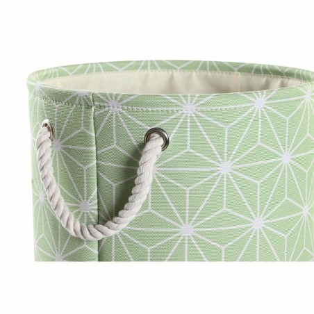 Set di Cestini DKD Home Decor Verde Beige Geometrico 30 x 30 x 35 cm 4 Kg 3 Pezzi (3 Unità)