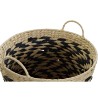 Set di Cestini DKD Home Decor Nero Marrone Chiaro Fibra naturale (3 Pezzi) (3 Unità)