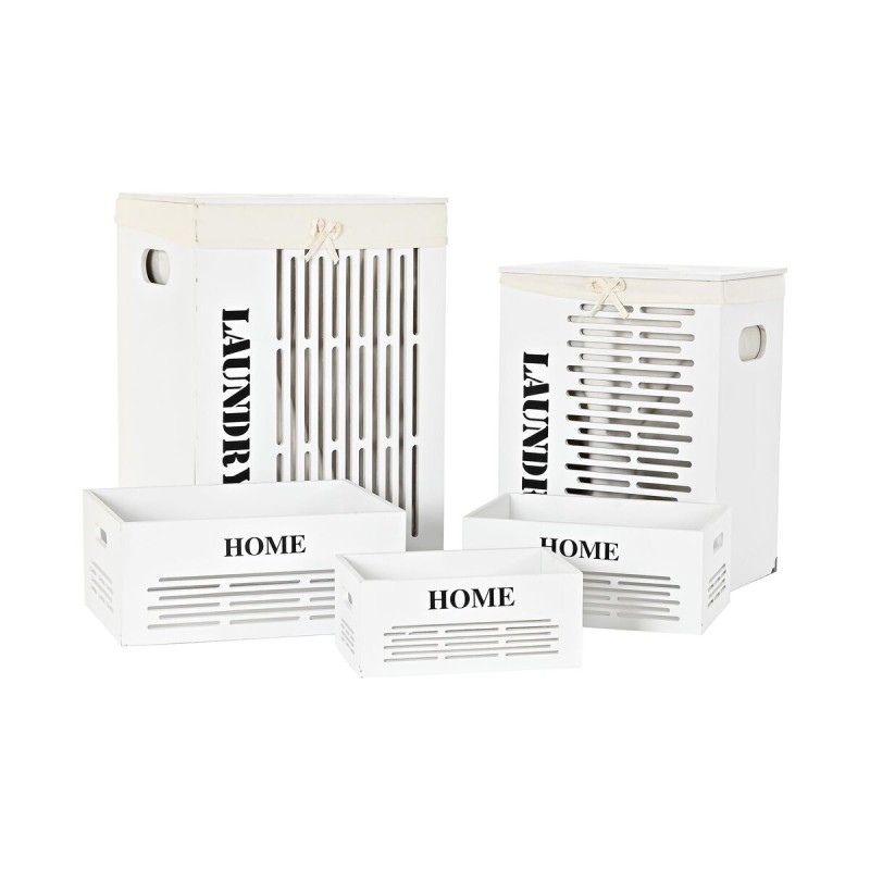 Set di Cesti DKD Home Decor Bianco Nero Beige Legno MDF 40 x 30 x 56 cm 5 Pezzi (5 Unità) Set di Cesti DKD Home Decor Bianco Nero Beige Legno MDF 40 x 30 x 56 cm 5 Pezzi (5 Unità)