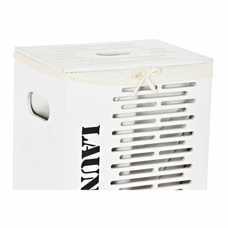 Set di Cesti DKD Home Decor Bianco Nero Beige Legno MDF 40 x 30 x 56 cm 5 Pezzi (5 Unità)