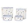Set di Cesti DKD Home Decor Bianco Nero Grigio Dorato Bambù Stelle 41 x 31 x 42 cm 4 Pezzi