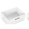 Set di Cesti DKD Home Decor Bianco Nero Beige Legno MDF 40 x 30 x 56 cm 5 Pezzi (5 Unità)