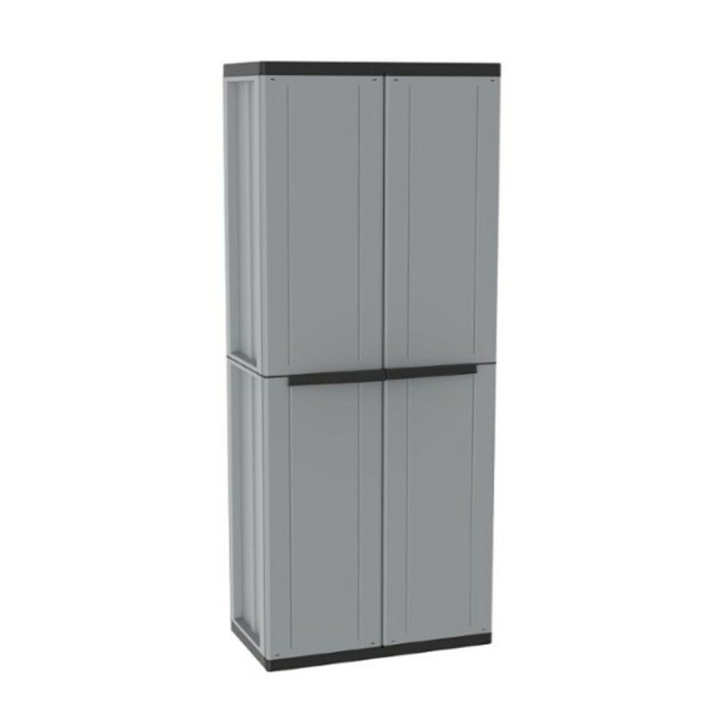 Armadio per Scope Terry JLine 368 Grigio Nero/Grigio Resina Plastica 68 x 37,5 x 163,5 cm Armadio per Scope Terry JLine 368 Grigio Nero/Grigio Resina Plastica 68 x 37,5 x 163,5 cm