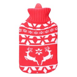Borsa Acqua Calda EDM 76770 Rojo/Blanco Lana 2 L Plastica