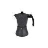 Caffettiera Italiana EDM Nero Alluminio 6 Tazze Induzione