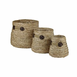 Set di Cestini DKD Home Decor Naturale Erba di mare 30 x 30 x 28 cm 3 Pezzi