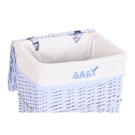 Set di Cesti DKD Home Decor Azzurro Celeste vimini Per bambini 44 x 34 x 56 cm 5 Pezzi