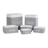 Set di Cesti DKD Home Decor Grigio scuro Bambù 40 x 30 x 46 cm 5 Pezzi