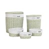 Set di Cesti DKD Home Decor Verde vimini 51 x 37 x 56 cm 5 Pezzi