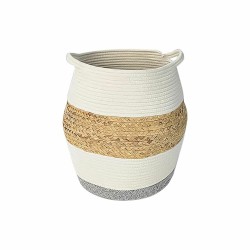 Cestino DKD Home Decor Bianco Naturale Fibra naturale 30 x 30 x 40 cm