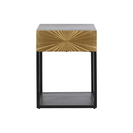 Comodino DKD Home Decor Dorato 35 x 40 x 55 cm Nero Metallo Legno