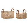 Set di Cestini DKD Home Decor Marrone Naturale Metallo Corda Boho 36 x 27 x 20 cm 36 x 27 x 33 cm