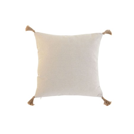 Cuscino Home ESPRIT Beige Naturale Tropicale Boho 45 x 5 x 45 cm