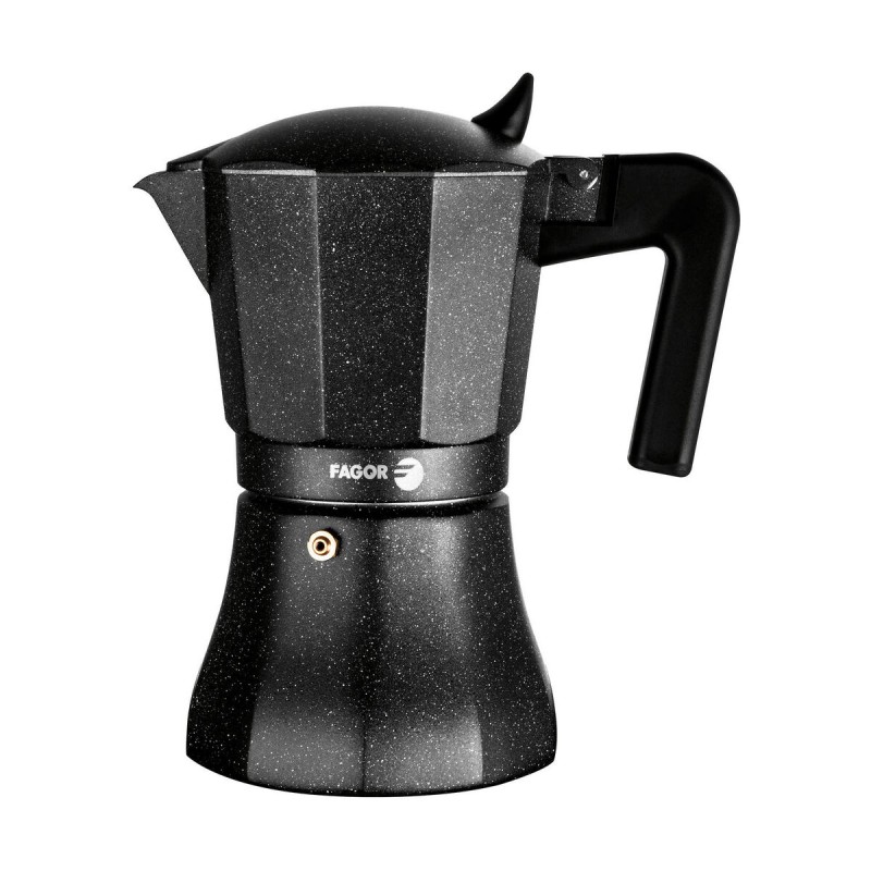Caffettiera Italiana Fagor Tiramisu Nero Alluminio 3 Tazze