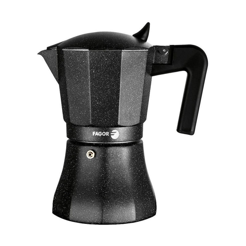 Caffettiera Italiana Fagor Tiramisu Nero Alluminio 9 Tazze