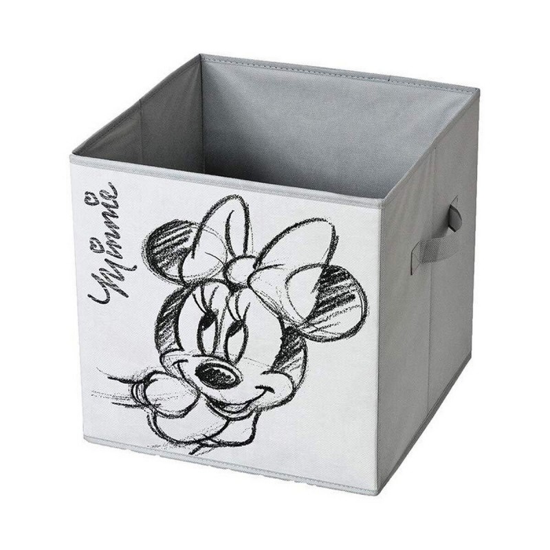 Secchio contenitore Domopak Living Minnie Grigio chiaro Stoffa 32 x 32 x 32 cm Secchio contenitore Domopak Living Minnie Grigio chiaro Stoffa 32 x 32 x 32 cm