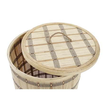 Set di Cestini DKD Home Decor Marrone Naturale Bambù (2 Pezzi)