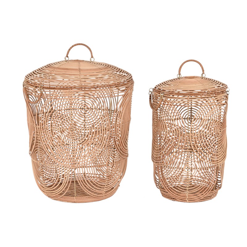 Set di Cestini DKD Home Decor Naturale Marrone Chiaro (2 Pezzi) Set di Cestini DKD Home Decor Naturale Marrone Chiaro (2 Pezzi)