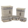 Set di Cestini DKD Home Decor Azzurro Beige Spirali Mediterraneo 47 x 35 x 56 cm 5 Pezzi