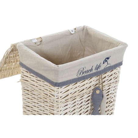 Set di Cestini DKD Home Decor Azzurro Beige Spirali Mediterraneo 47 x 35 x 56 cm 5 Pezzi