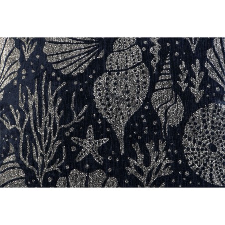 Cuscino Home ESPRIT Argentato Blu Marino Mediterraneo 45 x 15 x 45 cm