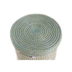 Set di Cestini DKD Home Decor Azzurro Bianco Naturale Erba di mare (2 Pezzi)