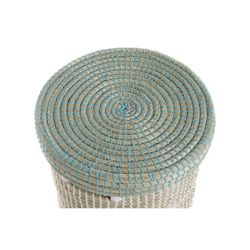 Set di Cestini DKD Home Decor Azzurro Bianco Naturale Erba di mare (2 Pezzi) Set di Cestini DKD Home Decor Azzurro Bianco Naturale Erba di mare (2 Pezzi)