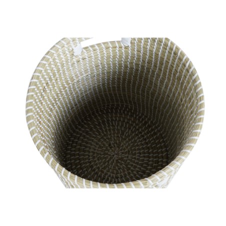 Set di Cestini DKD Home Decor Azzurro Bianco Naturale Erba di mare (2 Pezzi)