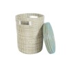 Set di Cestini DKD Home Decor Azzurro Bianco Naturale Erba di mare (2 Pezzi)