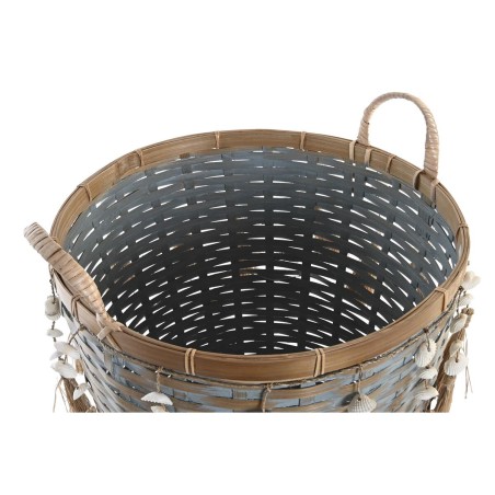 Set di Cestini DKD Home Decor Multicolore Bambù (3 Pezzi)